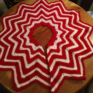 Beautiful, Handmade Crochet Christmas Tree Skirt